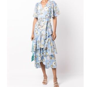 Tanya Taylor Brittany Floral
Tiered Wrap‎ Midi Dress